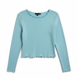 Papaya Juniors light blue long sleeves pullover top - small